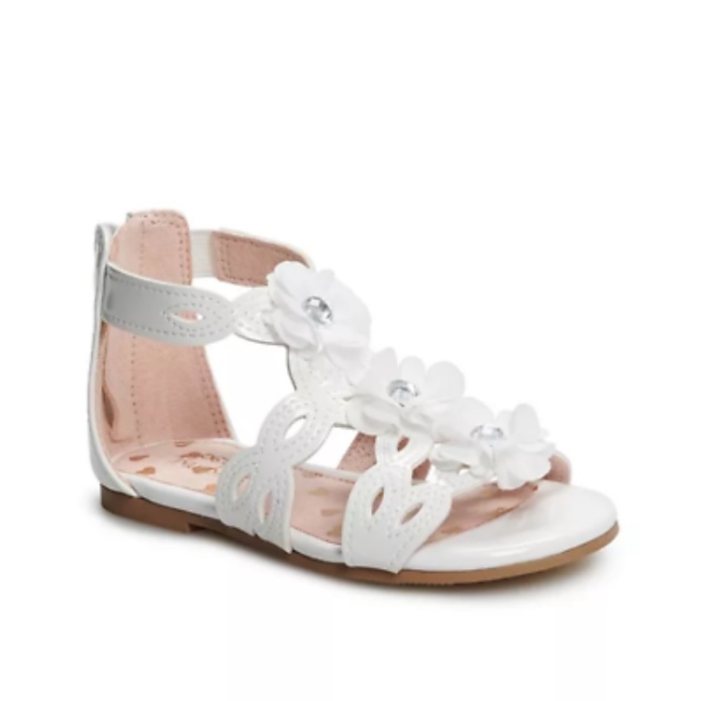 NWOT JUMPING BEANS White Sandals Toddler Girl 5